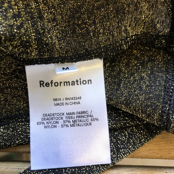 NWOT Reformation Jupiter Metallic Waist Tie Crop M - Picture 5 of 6